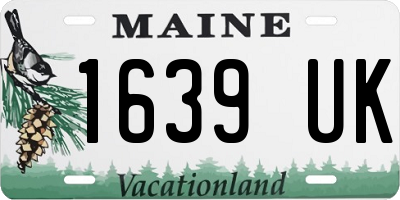 ME license plate 1639UK