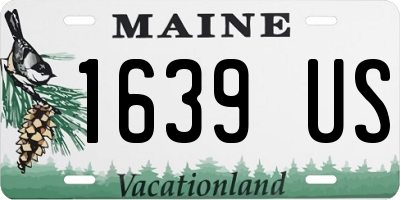 ME license plate 1639US