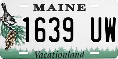 ME license plate 1639UW
