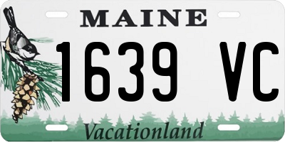 ME license plate 1639VC