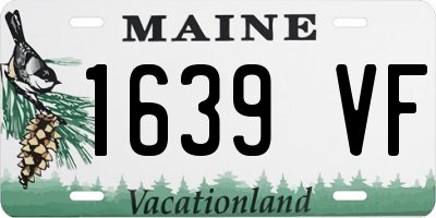 ME license plate 1639VF