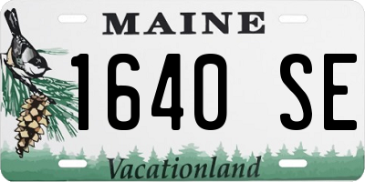 ME license plate 1640SE