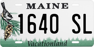 ME license plate 1640SL