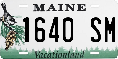 ME license plate 1640SM