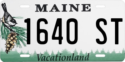ME license plate 1640ST