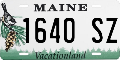 ME license plate 1640SZ