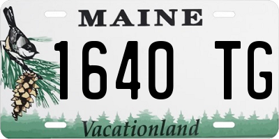 ME license plate 1640TG