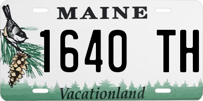 ME license plate 1640TH