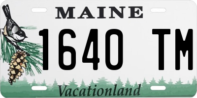 ME license plate 1640TM