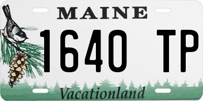 ME license plate 1640TP