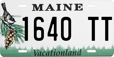 ME license plate 1640TT