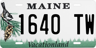 ME license plate 1640TW