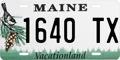 ME license plate 1640TX