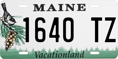 ME license plate 1640TZ