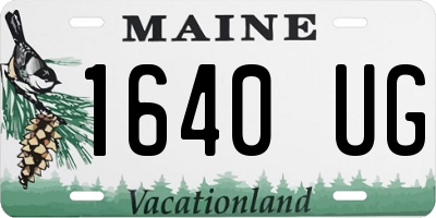 ME license plate 1640UG