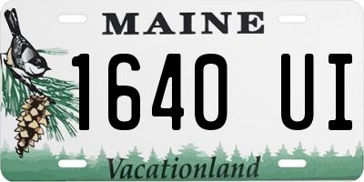 ME license plate 1640UI