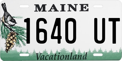 ME license plate 1640UT
