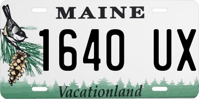 ME license plate 1640UX