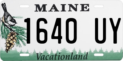 ME license plate 1640UY
