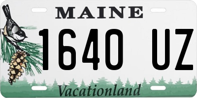 ME license plate 1640UZ