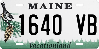 ME license plate 1640VB