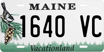 ME license plate 1640VC