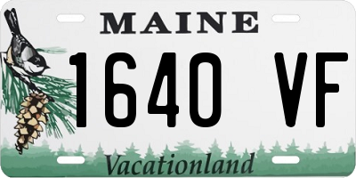 ME license plate 1640VF