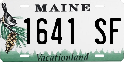 ME license plate 1641SF
