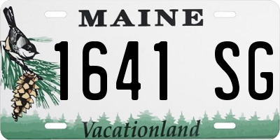 ME license plate 1641SG
