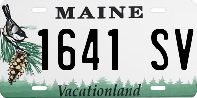 ME license plate 1641SV