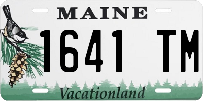 ME license plate 1641TM