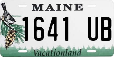 ME license plate 1641UB