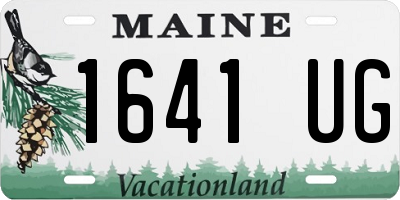 ME license plate 1641UG