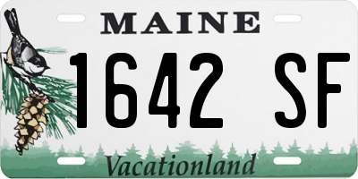 ME license plate 1642SF