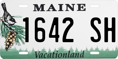 ME license plate 1642SH