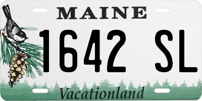 ME license plate 1642SL