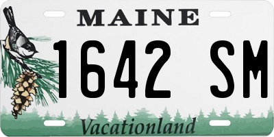 ME license plate 1642SM