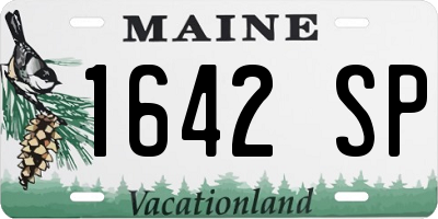 ME license plate 1642SP