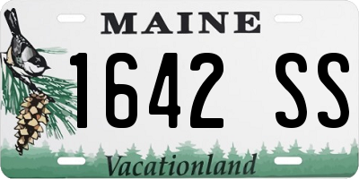 ME license plate 1642SS