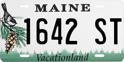 ME license plate 1642ST