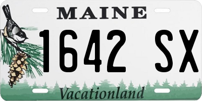 ME license plate 1642SX