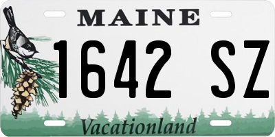 ME license plate 1642SZ