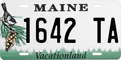 ME license plate 1642TA