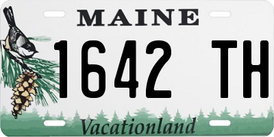 ME license plate 1642TH
