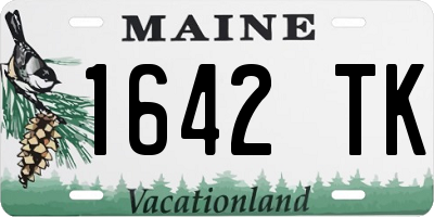 ME license plate 1642TK