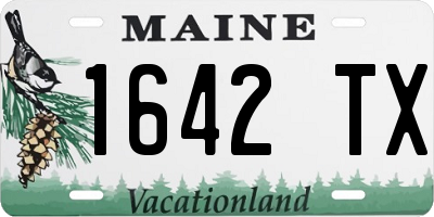 ME license plate 1642TX