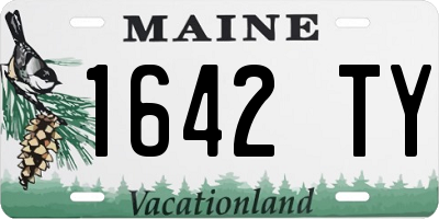 ME license plate 1642TY