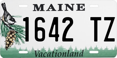 ME license plate 1642TZ