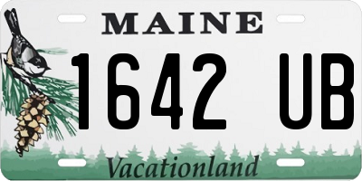ME license plate 1642UB