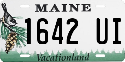 ME license plate 1642UI